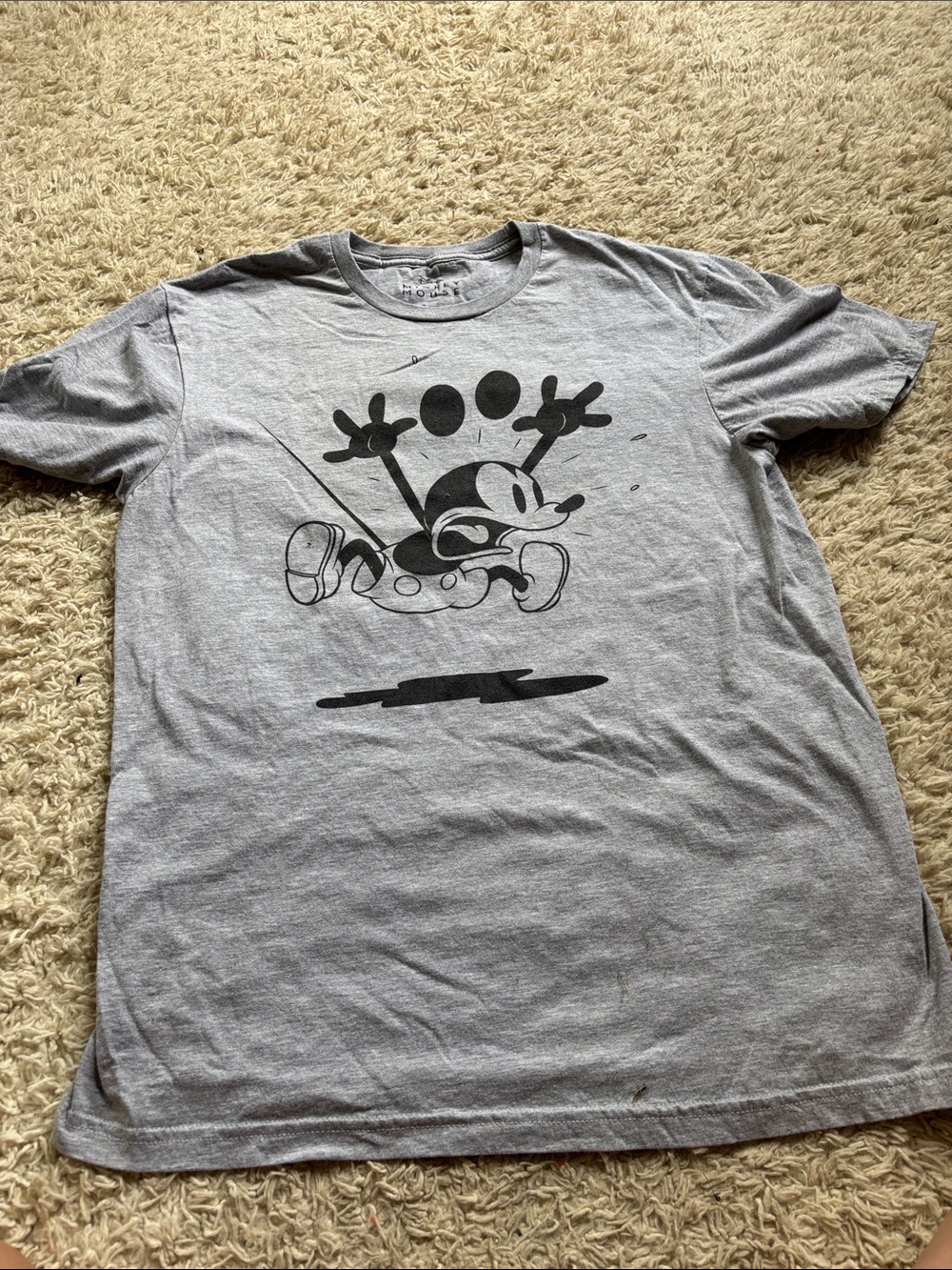Disney Gray Short Sleeve Mickey Graphic Tee